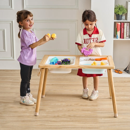 Kids Sensory Activity Table with Paper Roll